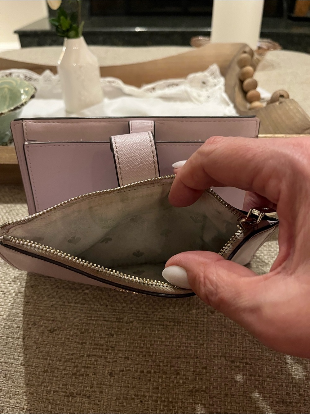 kate spade Pale Pink Saffian Wallet - Picture 9 of 10